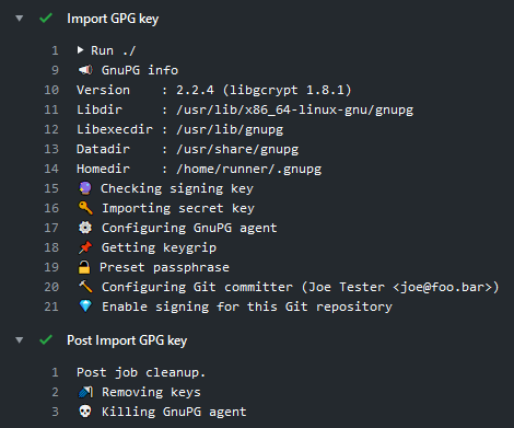 Import GPG key